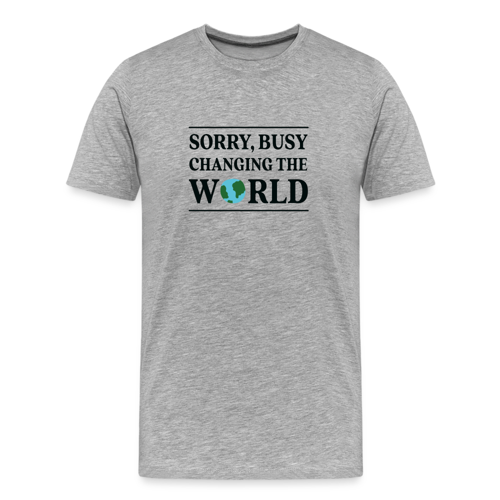 Changing the World Straight Cut Organic Cotton Shirt - heather gray