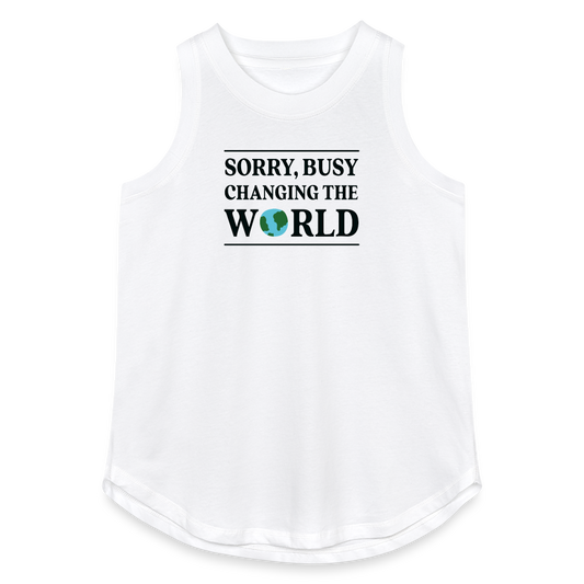 Changing the World Relaxed Tank Top - white