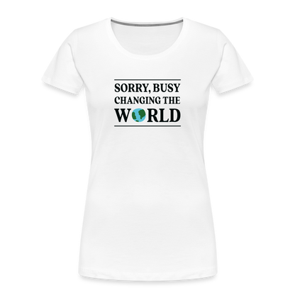 Changing the World Fitted Organic Cotton Shirt - white