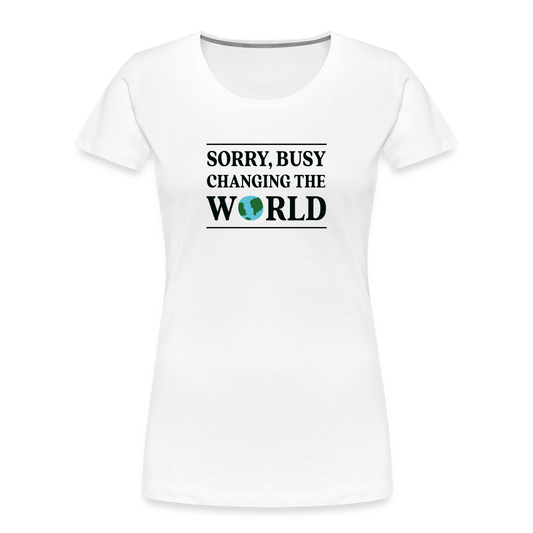 Changing the World Fitted Organic Cotton Shirt - white