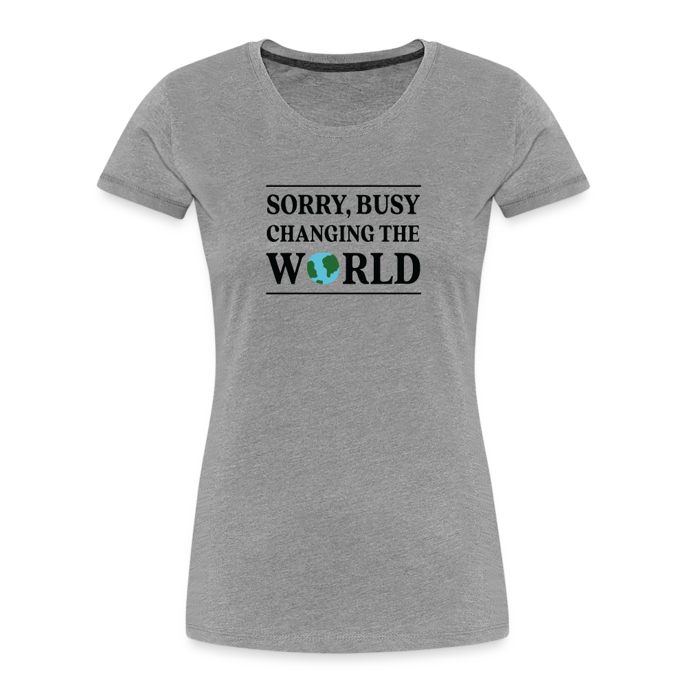 Changing the World Fitted Organic Cotton Shirt - heather gray