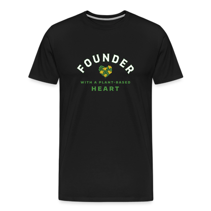 Founder with a Plant-Based Heart Straight Cut Organic Cotton Shirt - black