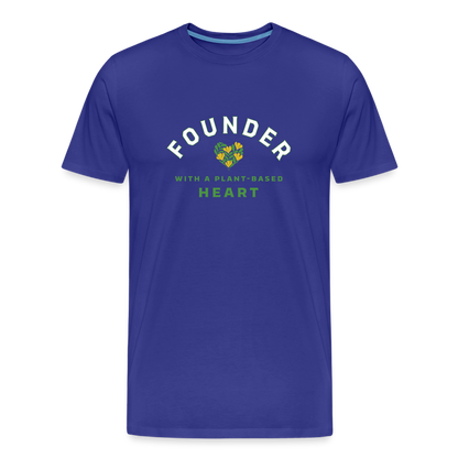 Founder with a Plant-Based Heart Straight Cut Organic Cotton Shirt - royal blue