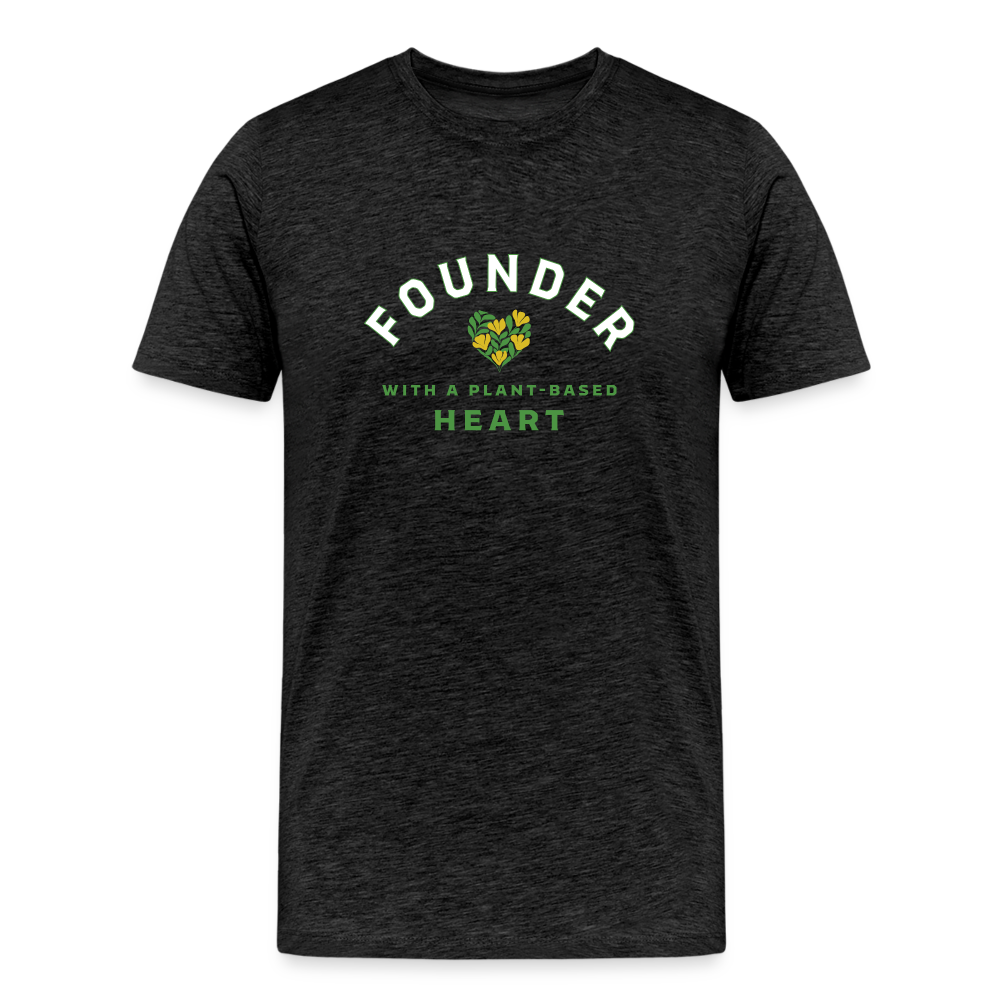 Founder with a Plant-Based Heart Straight Cut Organic Cotton Shirt - charcoal grey