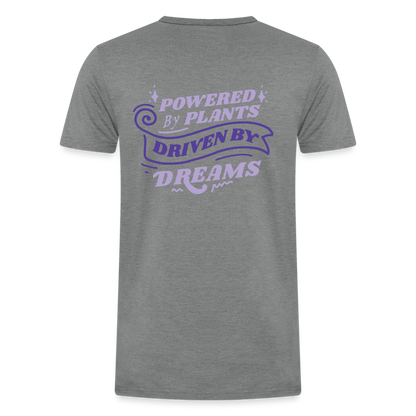 Vegan Boss [Purple] Straight Cut Organic Tri-Blend Shirt - heather gray