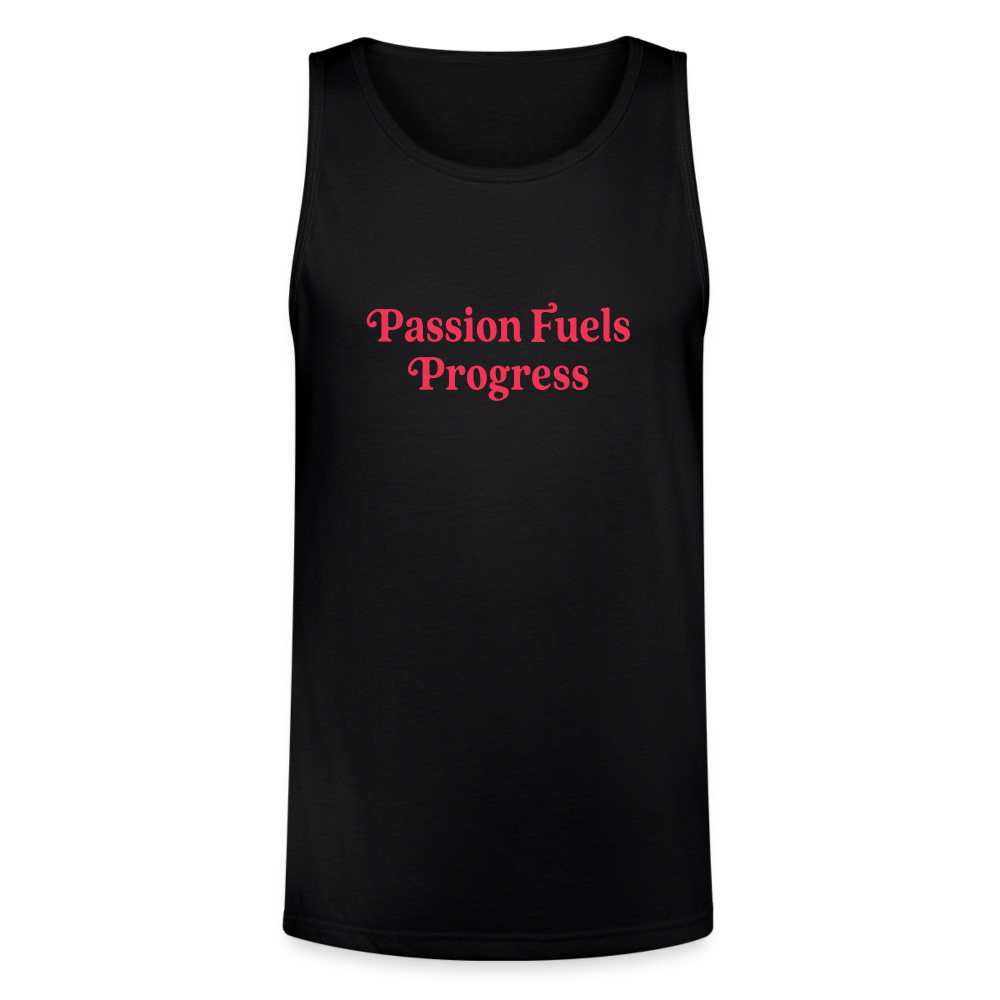 Passion Fuels Progress Tri-Blend Organic Tank - black